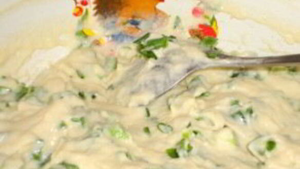 ШАГ 4. оладьи с луком на кефире