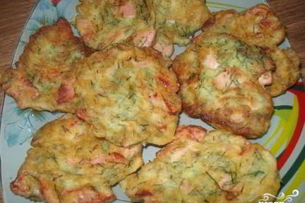 Оладьи с сосиской