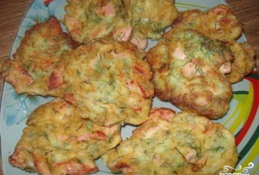 Оладьи с сосиской