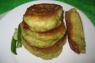 Оладьи со спаржевой фасолью