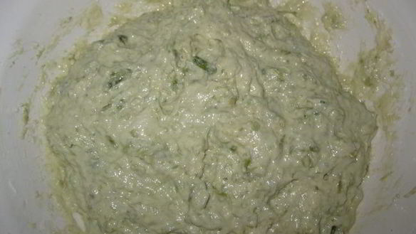 ШАГ 2. оладьи со спаржевой фасолью