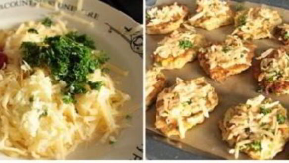 ШАГ 4. овощные оладушки с сырной корочкой