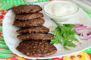 Печеночные оладьи с гречкой