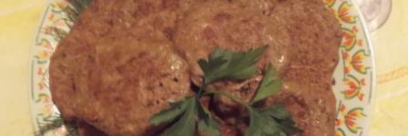 Печеночные оладьи с грибами