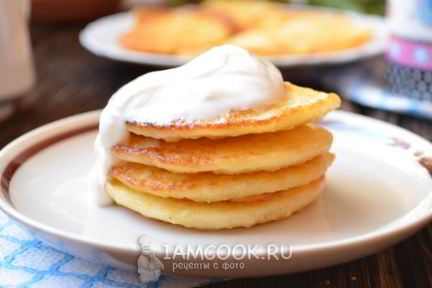 Пшенные оладьи с творогом