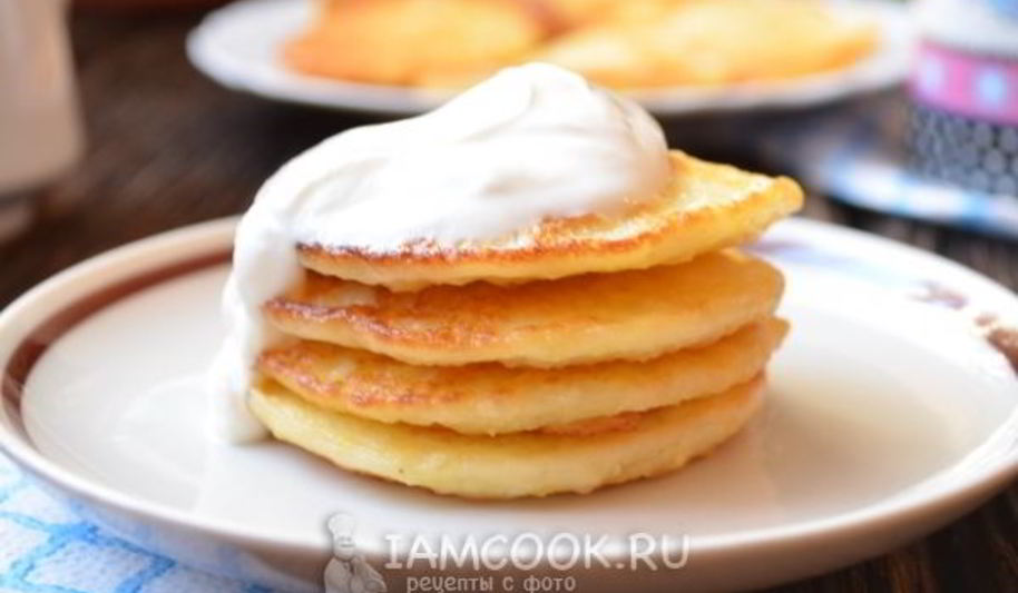 Рецепт пшенные оладьи с творогом