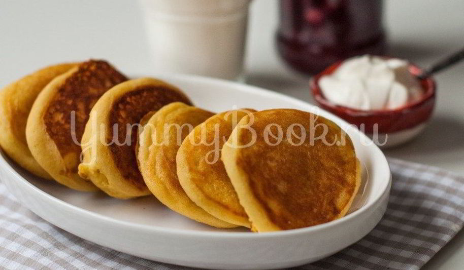Рецепт пышные оладьи без яиц