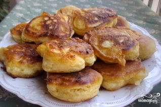 Пышные оладьи с яблоками