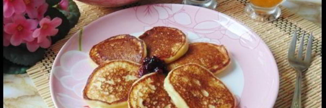 Творожные оладьи на молоке