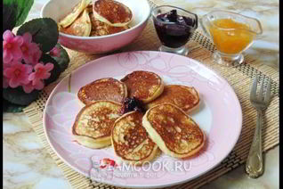 Творожные оладьи на молоке