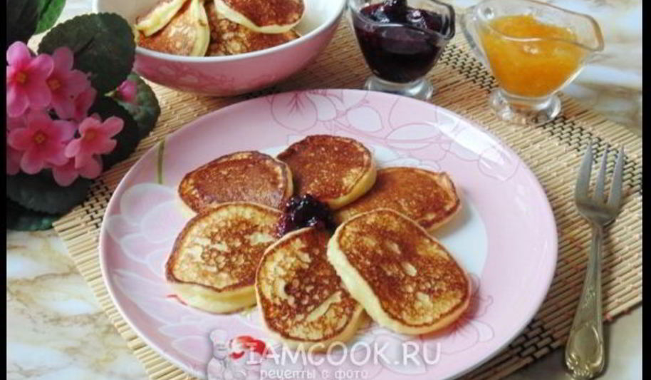Рецепт творожные оладьи на молоке