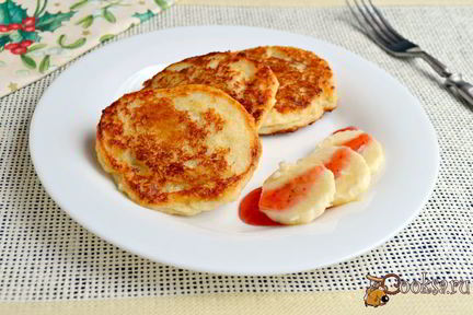 Творожные оладьи с овсянкой и бананом