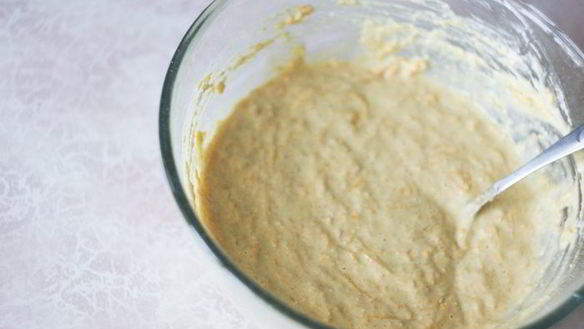 ШАГ 2. тыквенные оладьи на кефире и овсяной муке