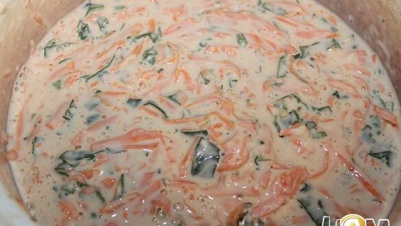 ШАГ 5. тыквенные оладьи со шпинатом и зеленью