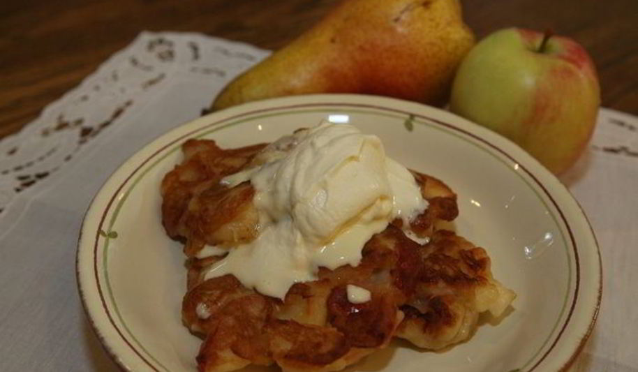 Рецепт яблочно-грушевые оладьи