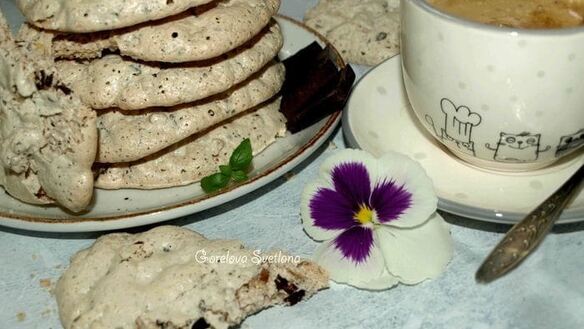 ШАГ 10. белковое печенье с орехами и шоколадом