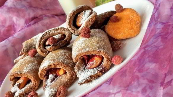 ШАГ 14. дважды малиновое печенье с персиком