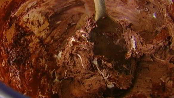 ШАГ 2. мусс из маскарпоне с какао, печеньем и миндалем