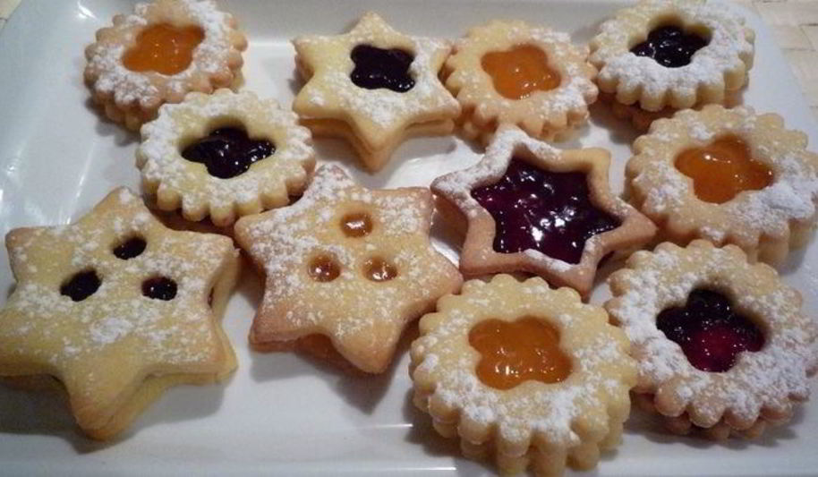 Рецепт новогоднее печенье с начинкой