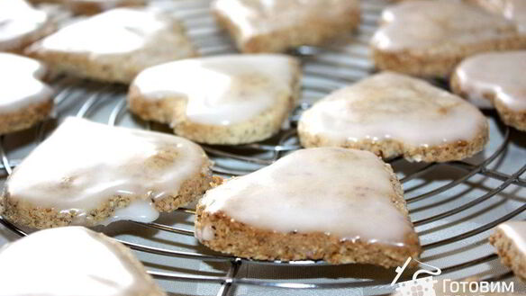 ШАГ 6. ореховое печенье лимонные сердечки на желтках