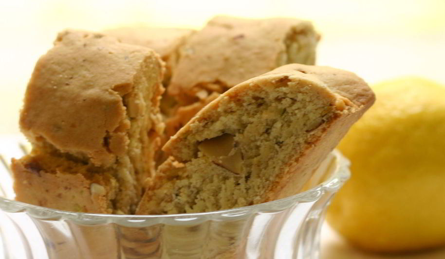 Рецепт ореховые бискотти с лимонной цедрой