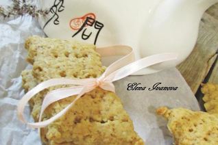 Печенье-крекер с медом и грецкими орехами