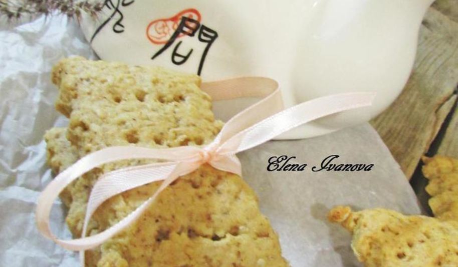 Рецепт печенье-крекер с медом и грецкими орехами