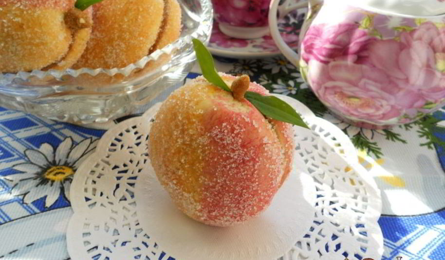 Рецепт печенье персики со сгущенным молоком