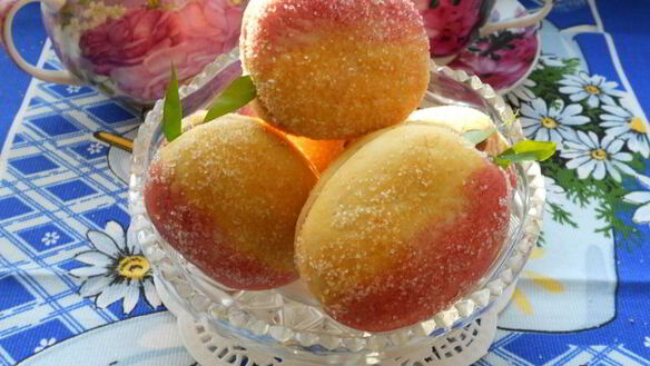 ШАГ 10. печенье персики со сгущенным молоком