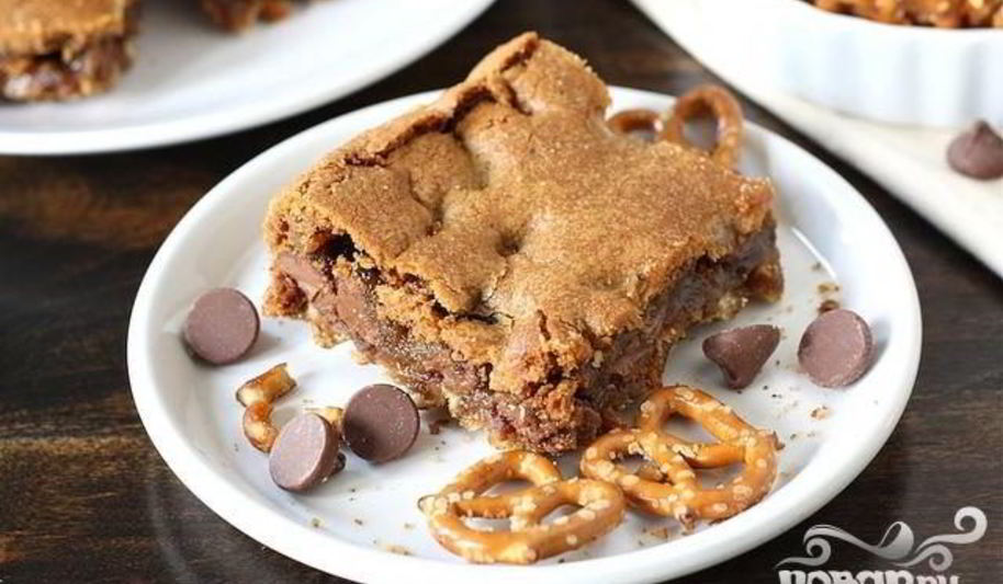 Рецепт печенье с шоколадом и соломкой