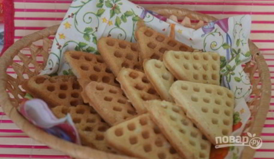 Рецепт печенье в вафельнице на газу