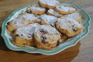 Песочное печенье с фундуком и шоколадом