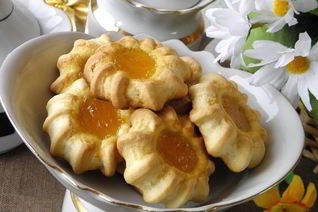 Песочное печенье с вареньем