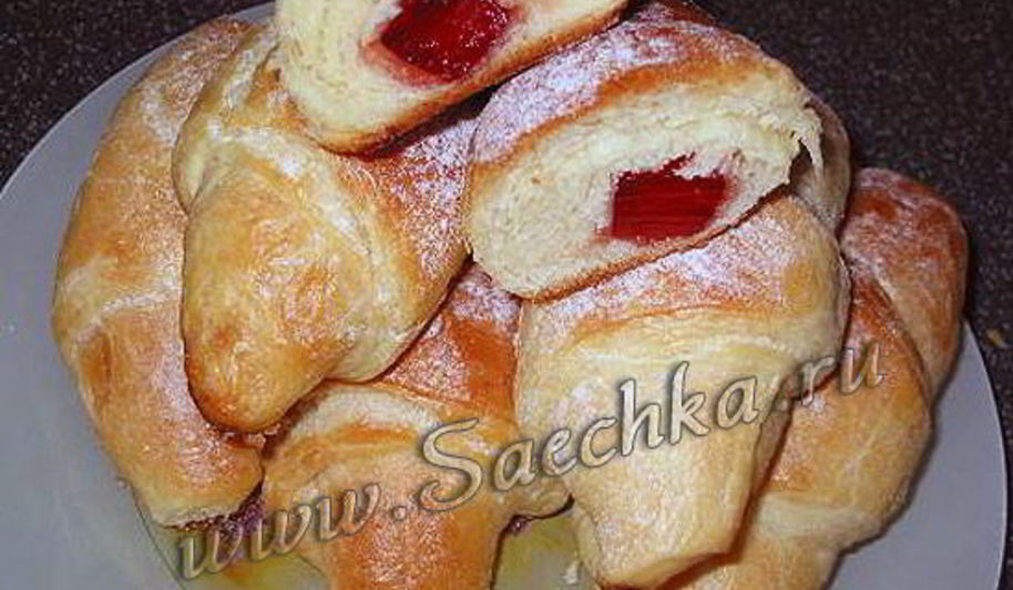 Рецепт рогалики с повидлом