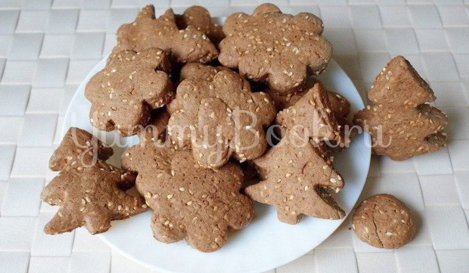 Рецепт шоколадно-кунжутное печенье