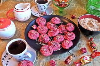 Свекольно-кунжутное печенье