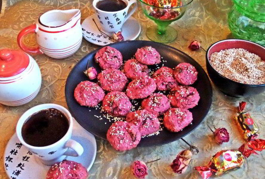 Свекольно-кунжутное печенье
