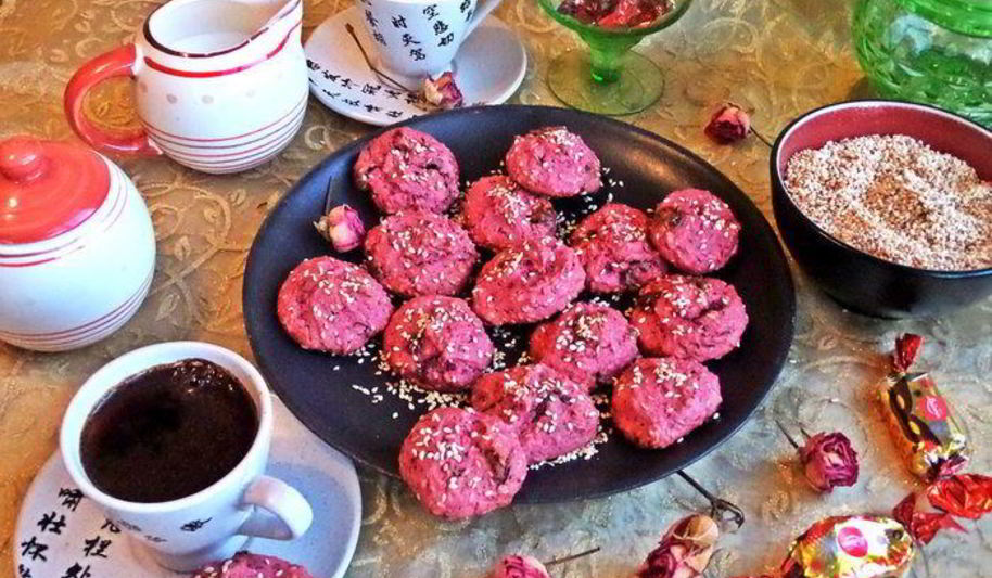 Рецепт свекольно-кунжутное печенье