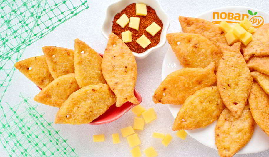 Рецепт сырные крекеры-рыбки