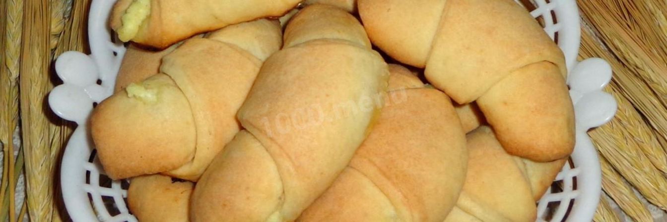 Вкусные рогалики с творогом