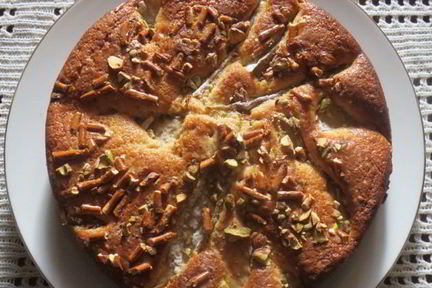 Ароматный пирог с грушами