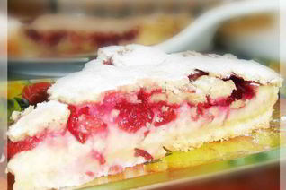 Баскский пирог с вишней