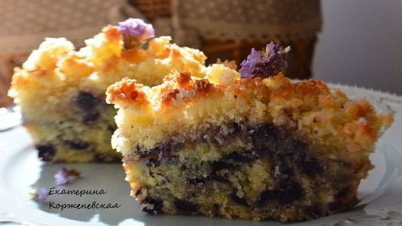 ШАГ 7. чернично-кокосовый пирог