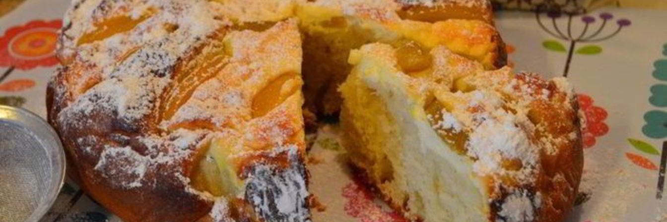 Домашний пирог Творожно-персиковое блаженство