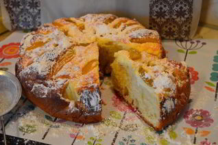 Домашний пирог Творожно-персиковое блаженство