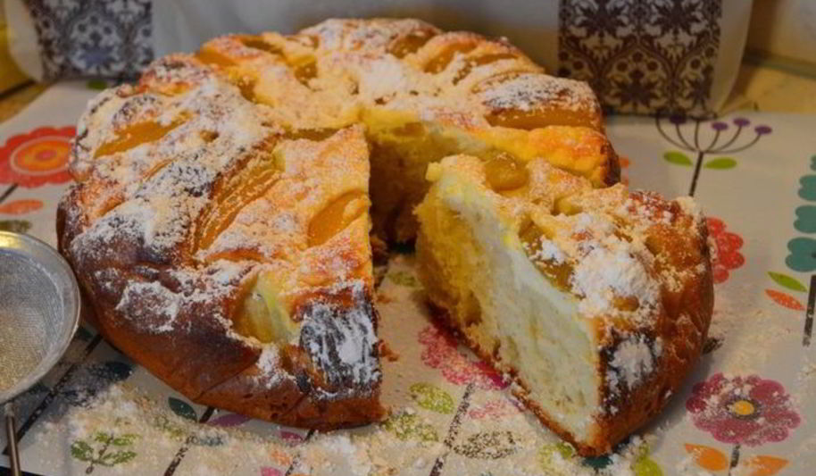 Рецепт домашний пирог творожно-персиковое блаженство