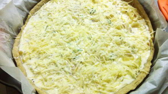 ШАГ 6. киш с фенхелем, цукини и луком