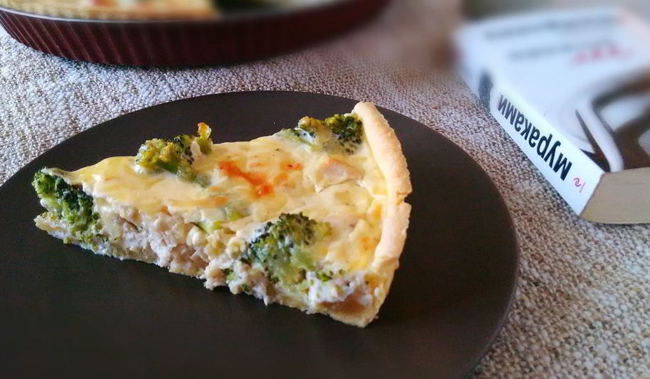 Рецепт киш с курицей и брокколи