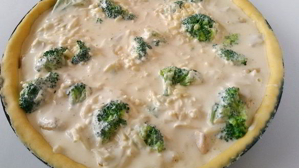 ШАГ 5. киш с курицей и брокколи