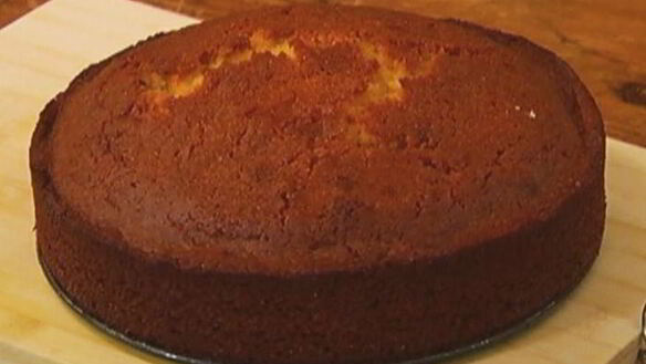 ШАГ 7. кукурузный пирог со сливками и голубикой